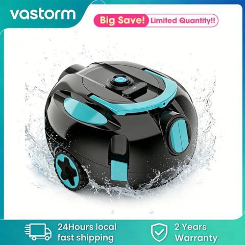 Kabelloser Roboter-Poolreiniger 120min Selbstparkend 180μm Filter Automatisch Boden Schwimmbad Smart