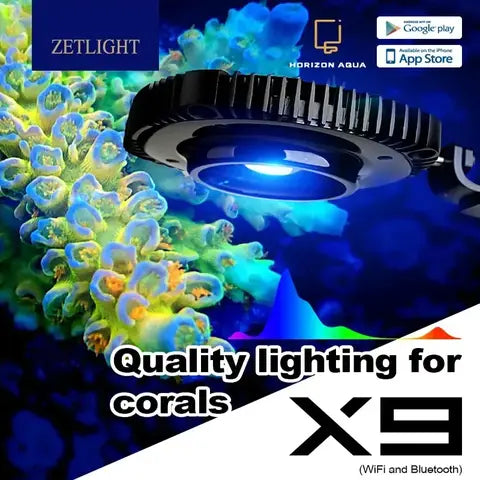ZETLIGHT LED X9 96W Marine Aquarium Vollspektrum WiFi Bluetooth APP Salzwasser Korallenriff Smart