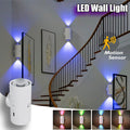 Wandleuchte Bewegungsmelder LED RGB Warmlight Nachtlicht Wiederaufladbar Treppe Veranda