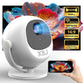 XBJ Mini 4K Heimkino Projektor Android WiFi6 BT Auto Keystone 360° Rotation Outdoor