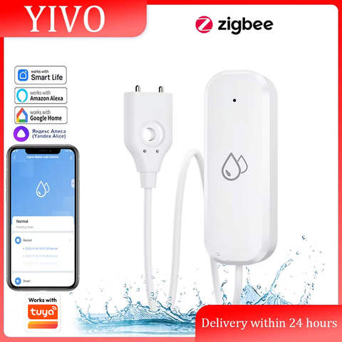 ZigBee Wassersensor Leckage Alarm Flutdetektor Tuya Smartlife APP Smart Home Sicherheitsschutz