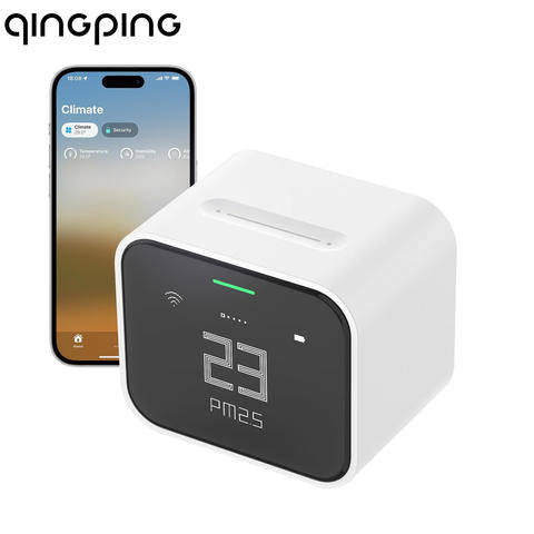 Qingping Smart Air Detector CO2 PM2.5 PM10 Touchscreen Temperatur Feuchtigkeit Apple HomeKit