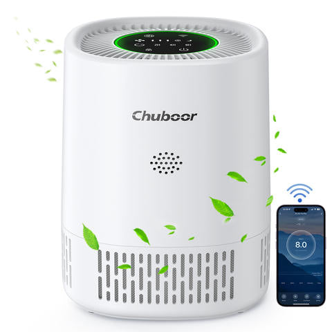 Chuboor PJ07 Luftreiniger Haustiere H13 Hepa APP-Steuerung WLAN Tierhaare Gerüche Staub Ruß
