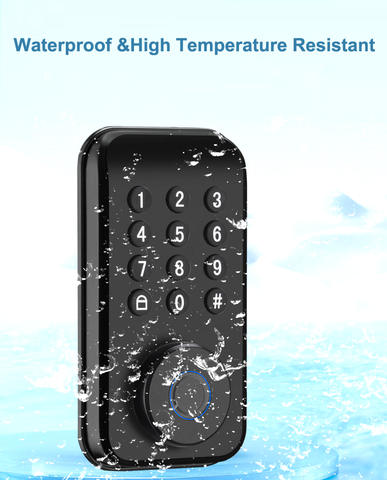 Wasserdichtes Smart Türschloss Outdoor Deadbolt WiFi Fingerabdruck Tuya App Außenbereich Smart Home