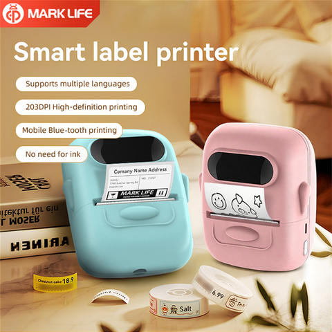 Marklife P50 Kabellos Etikettendrucker Bluetooth Mini Tintenlos für iOS Android