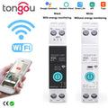 TUYA WIFI Smart Circuit Breaker Energiezähler 1P 16A DIN-Schiene Smart Home drahtlose Fernbedienung TONGOU