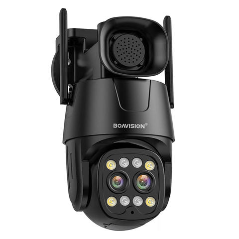 PTZ IP Kamera WiFi 4G SIM-Karte 8MP Dual-Objektiv 10x Zoom Outdoor AI Tracking Farbe Nachtsicht