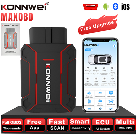 KONNWEI MAXOBD Vollsystem OBD2 Scanner Bluetooth 5.2 Motor ABS Airbag Codeleser