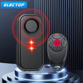 Electop 113dB E-Bike Alarm Vibrations-Bewegungsmelder Fernbedienung Diebstahlwarnsystem LED