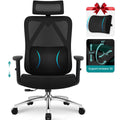 Daccormax Smart Ergonomischer Bürostuhl Netz Verstellbare Lendenwirbelstütze Neigungsrollen Home-Office Gaming Smart