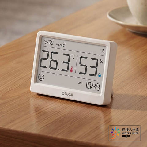 DUKA TH2 E-Ink Smart Hygrometer Thermometer Innenraum Temperatur Feuchtigkeitssensor Wetterstation Mijia App