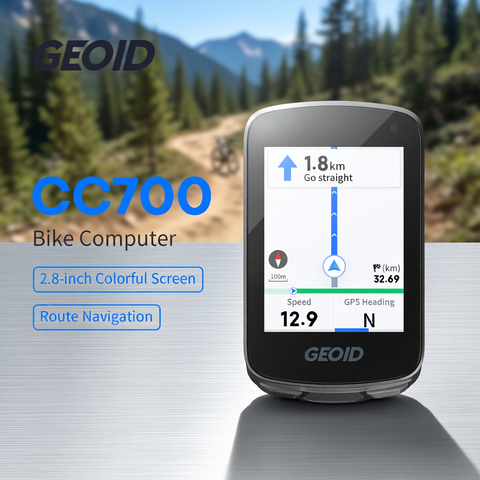 GEOID CC700 GPS Fahrradcomputer 2,8 Zoll Farbbildschirm Routennavigation ANT+ WiFi Wasserdicht Kilometerzähler Smart