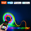 RGBIC COB LED Streifen 24V 420LEDs/m BT Tuya WiFi Chasing Effect Gaming Zimmer Smart Home