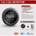 FABISENSE Tuya WiFi Smart CO2-Detektor Temperatur Luftfeuchtigkeit App Alarm Luftqualität Monitor