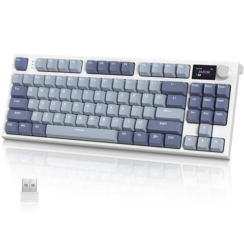 ATTACK SHARK K86 Mechanische Tastatur 75% Farbdisplay Drehknopf Tri-Mode Hot-Swap RGB Smart