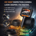 Endoskop 8mm 10-20m HD 1080P 4.3 Zoll IP67 Rohr Kanalisation Inspektion 2600mAh