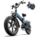 URLIFE T5 Klapp-E-Bike 750W Motor 48V 13Ah Akku 20x4 Fat Tire 7-Gang Elektrisches Fahrrad Smart