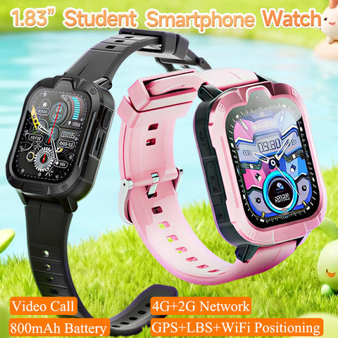 Schüler Kinder Smartwatch 4G 2G SIM GPS WiFi LBS Positionierung 800mAh Akku Videoanruf Telefon Smart