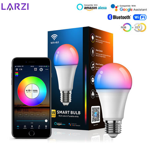 WiFi Smart LED-Lampe Bluetooth Glühbirnen Dimmbare E27 RGB CW WW LED Farbwechsel Lampe Smart Home