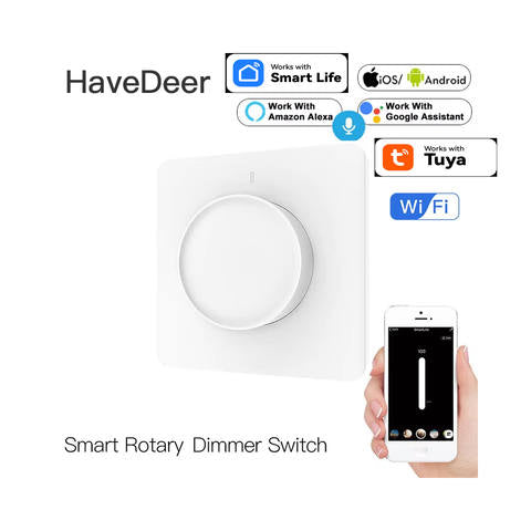 Smart Drehschalter Lichtdimmer EU WiFi ZigBee Tuya APP Fernbedienung Alexa Google Helligkeitsspeicher
