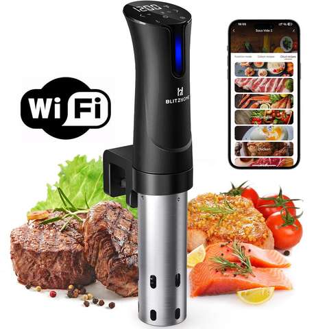 BlitzHome SV2209 1100W Sous-Vide WiFi App LCD Display Timer EU Stecker