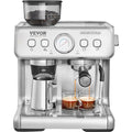 SucceBuy Espressomaschine 15 Bar Mahlwerk Halbautomatisch Milchaufschäumer Dampfstab Smart