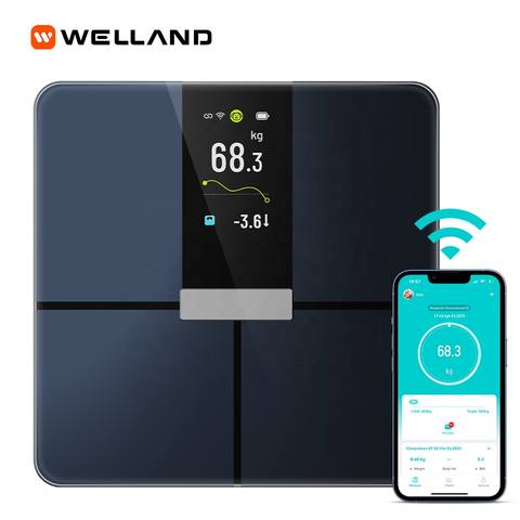 Smart Körperfettwaage WiFi Bluetooth Dual-Verbindung Digitale Personenwaage App Smart Home