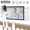 Smart Video Babyphone 7 Zoll PTZ Nachtsicht Zwei-Wege-Audio Temperatur Baby Monitor Kamera Smart