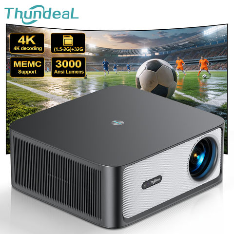 ThundeaL TD98Pro 3000 ANSI 1080P 4K Android WLAN Smart Projektor Autofokus 3D Heimkino 2G 32G Smart