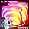 RGBIC Neon LED Streifen DC24V Silikon Musik Sync Dreamcolor Chasing LED Band Indoor Outdoor