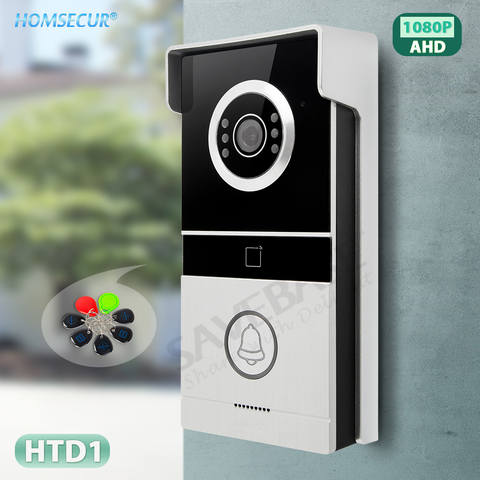 HOMSECUR HD Türklingelkamera 4-Draht 1080P 120° RFID-Zugang Video-Türsprechanlage