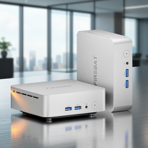 FIREBAT R2 Mini-PC AMD Ryzen 5 3500U 16GB RAM 512GB SSD Dual 4K WiFi5 BT5.2 Desktop