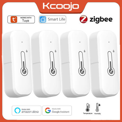Tuya Zigbee 3.0 Temperatur Feuchtigkeitssensor Thermometer Hygrometer APP Alarm Alexa Google Alice