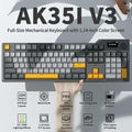 Ajazz AK35I V3 MAX 8000mAh Gaming Mechanische Tastatur Tri-Modus Bluetooth Hot-Swap TFT-Display
