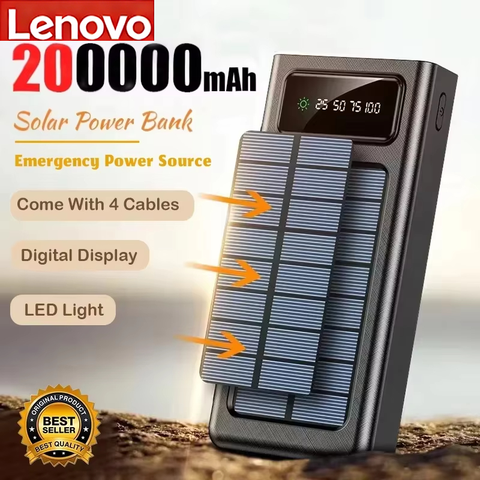 OnePlus 200000mAh Solar-Powerbank LED superschnell Extrem hohe Kapazität 4-Draht-Digitalanzeige