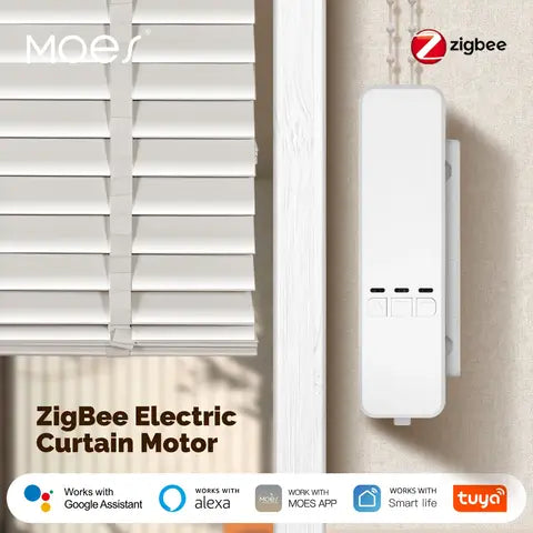 MOES Tuya Zigbee Smart Chain Rollos Elektrischer Vorhangmotor App-Steuerung Alexa Google Home