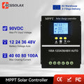 ECGSOLAX 100A 80A 60A 40A MPPT Solar-Laderegler 12V 24V 36V 48V Dual-USB Solarmodul Ladecontroller