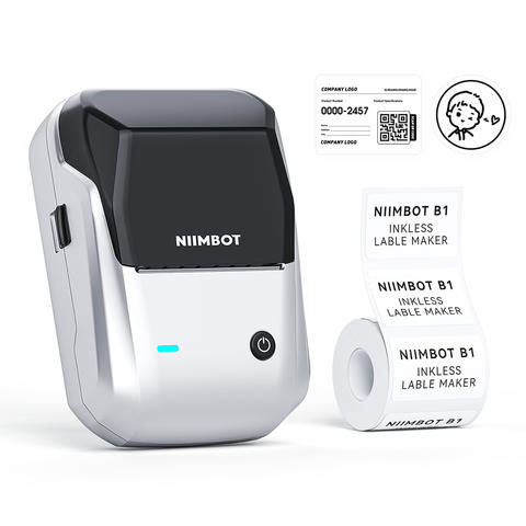 Niimbot B1 Thermo Etikettendrucker Kabellos Lebensmittel Barcode 20-50mm Etikettenmaschine