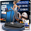 Laufband 2-in-1 Klapp App Bluetooth Lautsprecher 12 km/h 12 Programme LED 2.0PS Zuhause Smart