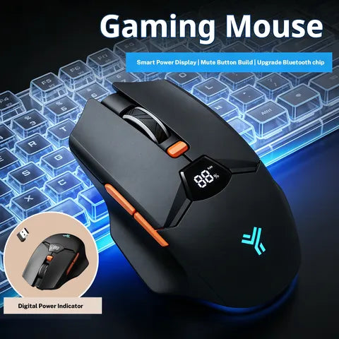 Kabellose Bluetooth Maus digitale Batterieanzeige leise ergonomisch 2.4G Bluetooth 5.0