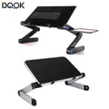 Verstellbarer Laptop-Ständer Ergonomisch Aluminium Lapdesk TV Bett Sofa Notebook mit Mauspad