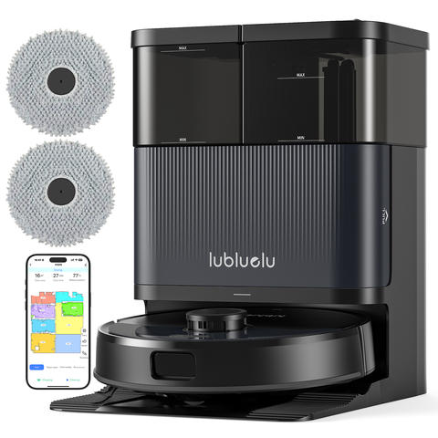 Lubluelu S1000 Saugroboter All-in-One Station Auto Entleeren Waschen Trocknen 11000Pa 180min Smart