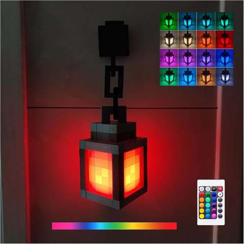 Pixel Design LED Nachtlicht Mehrfarbig Cartoon Gaming Wiederaufladbar RGB Festival Geschenk Wand