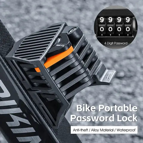 WEST BIKING Fahrrad Klappschloss 4-Code Diebstahlsicherung E-Bike Roller Passwort faltbar