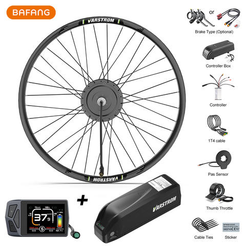 BAFANG Smart Radnabenmotor 500W 750W 1000W 48V 36V 20-29 Zoll Kassette Scheibenbremse V-Bremse E-Bike Umbausatz Smart