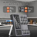 Smart Bluetooth BBQ Thermometer 4 Sonden Timer App Benachrichtigungen Display Grill Ofen Smart
