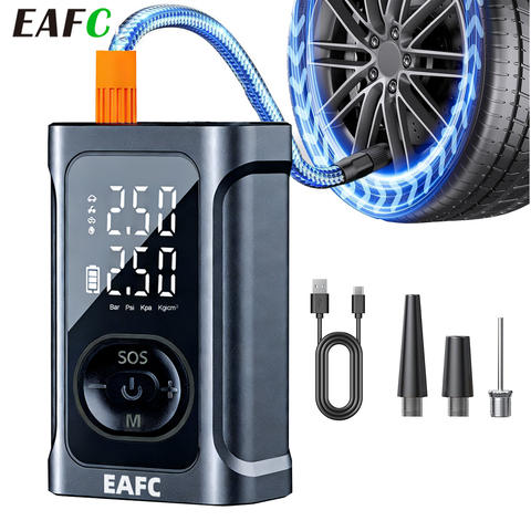 EAFC Akku Luftkompressor Kabellos Digital Reifenfüller Tragbar Auto Motorrad Fahrrad Bälle wiederaufladbar Smart