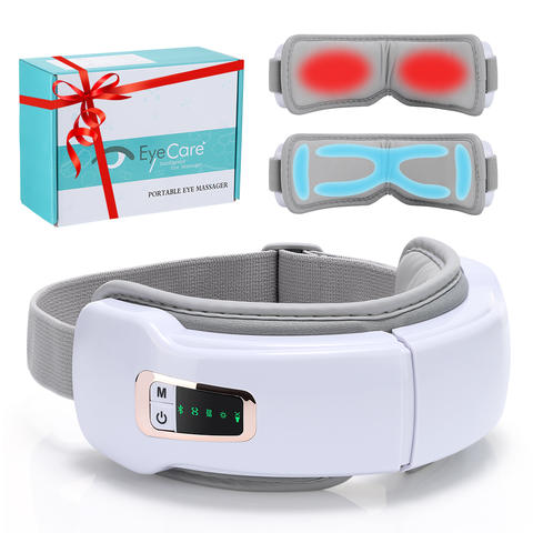 Faltbar Augen Luftdruck Massagegerät Airbag Vibration Heiß Kompresse Bluetooth Ermüdung Smart Brille