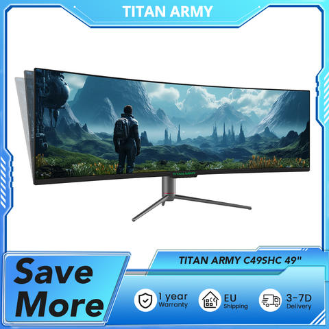 TITAN ARMY C49SHC 49 Zoll Super-Ultrawide Curved Monitor 3840x1080 32:9 144Hz PIP PBP Smart