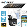 GENBOLT 4G Solar Outdoor Kamera Dual-Objektiv Spotlight Farb-Nachtsicht 24/7 Aufnahme 8W 15600mAh HCCTV Smart